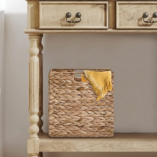 Hyacinth Cube Basket – Eco-Friendly Storage for Stylish Home Organization