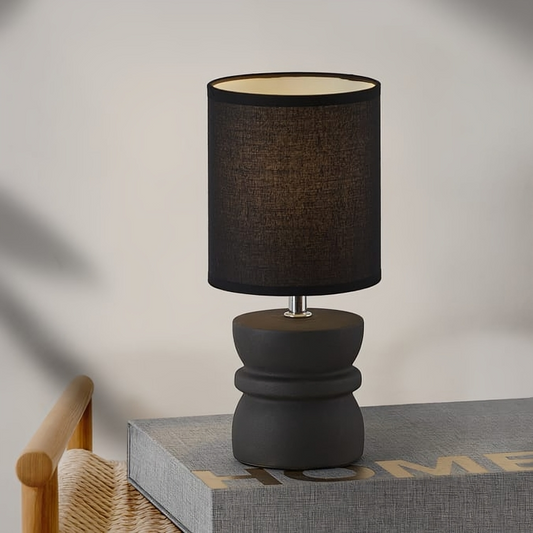 Lulu Lamp – Velvet Table Lamp with Solid Base, Indoor Lighting