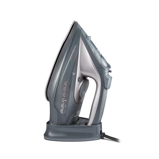 Cord/Cordless Iron Grey – Lightweight Ceramic Soleplate with Steam Burst & Ergonomic Handle