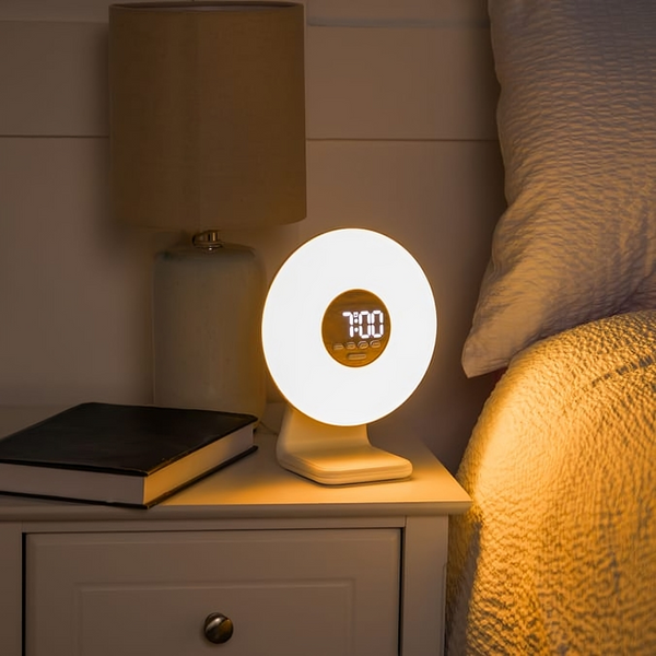 Sunrise Alarm Clock with Wake-Up Light, Nature Sounds & USB Phone Charging